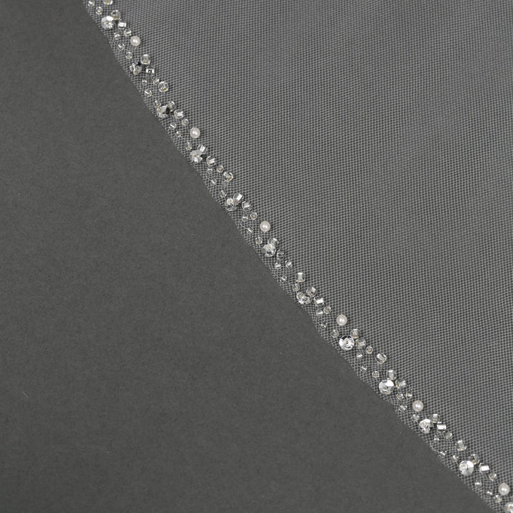 Close-up of FS6246 lace embroidery with intricate detailing.