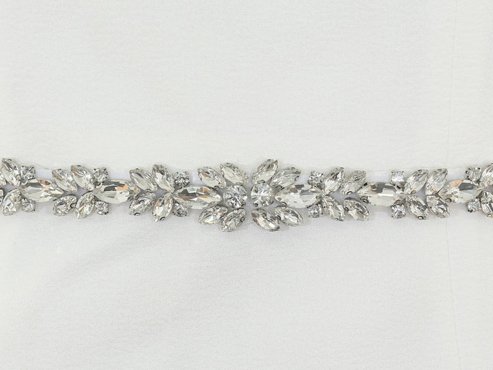 Close-up of S1004 detailing with rhinestones and pearls.