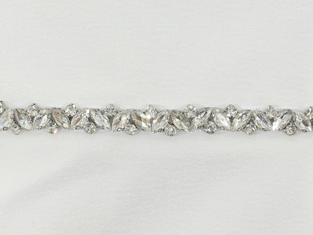 Close-up of S1012 detailing with bead and pearl embellishments.